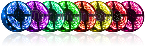 RGB LED, RGB LED Leiste, RGB LED Streifen, RGB LED stripe, 5m LED Streifen, 5m RGB LED Streifen, 5m RGB LED stripe, LED Streifen Wohnzimmer, LED Streifen Bad